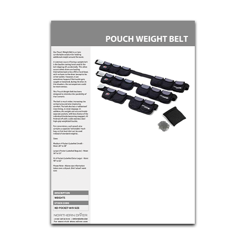 Pouch Weight Belt Datasheet